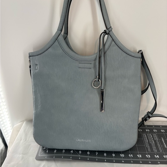Calvin Klein Gabrianna Slim Tote Product Blue Handbag Purse Shoulder Bag - Picture 11 of 11